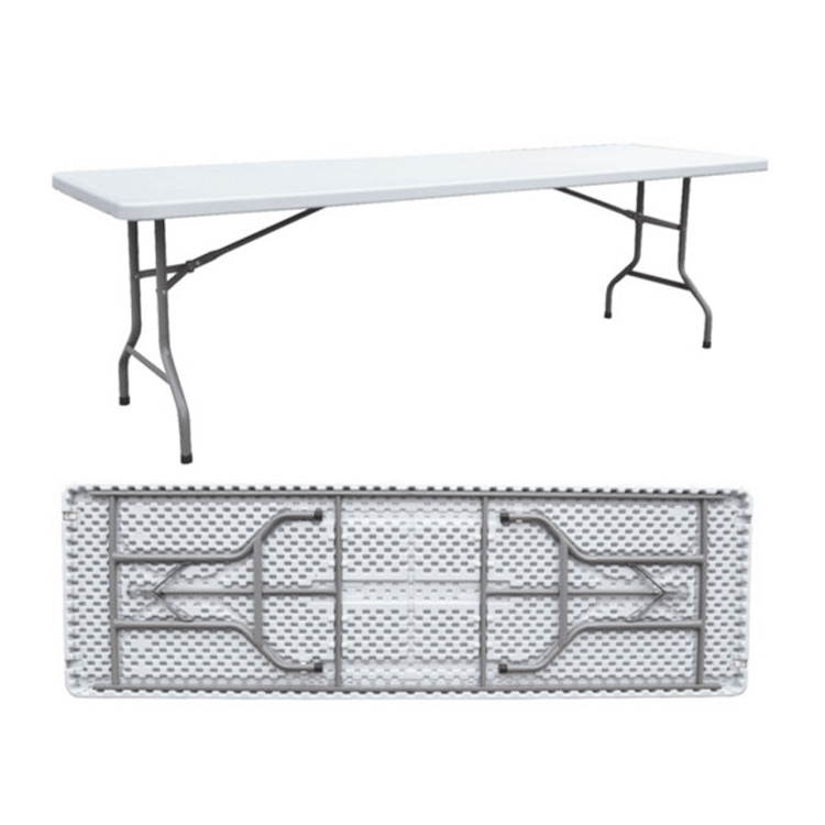 portable outdoor furniture 6ft white rectangular plastic foldable banquet catering folding table