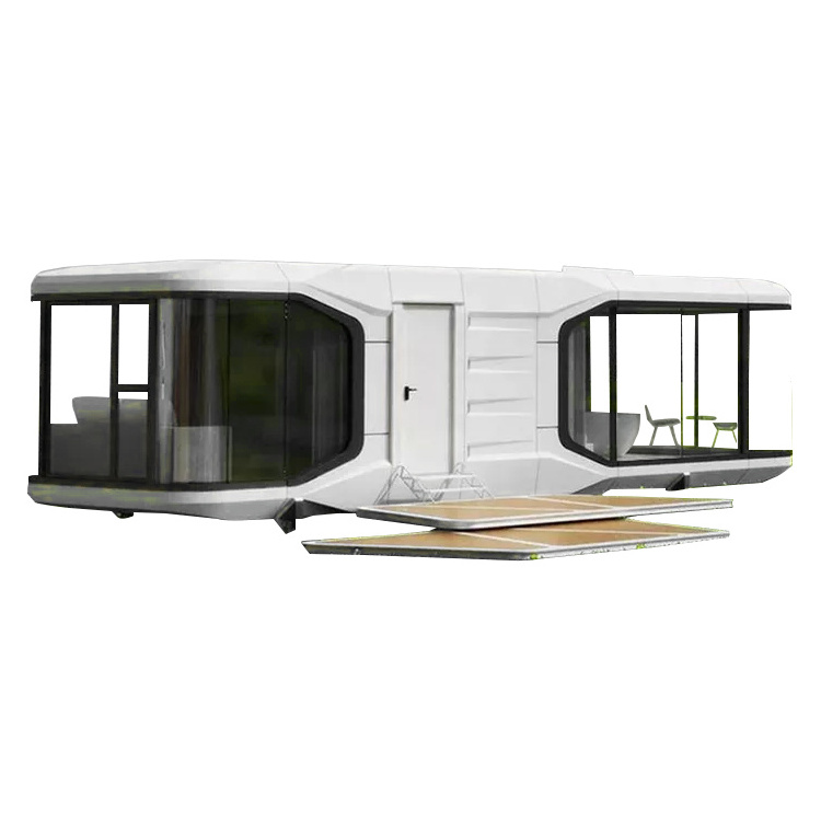 Luxury Camping Space Capsule Prefab cabin Glass Moving House Modern Prefab House Tourism mobile homestay Prefab Container House