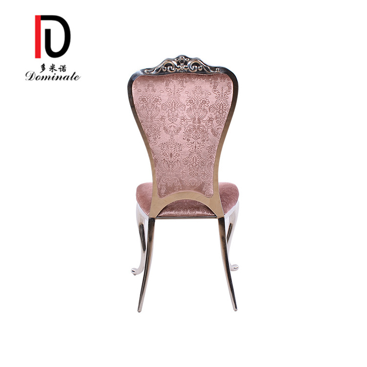 modern Stainless Steel wedding Luxury Crown dining Chair