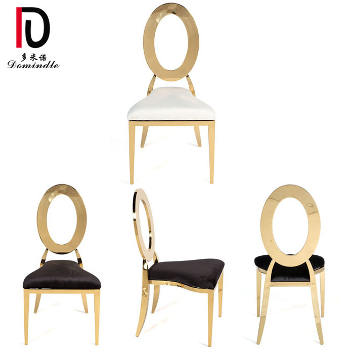 Wholesale Stacking Hotel Restaurant Dining Silver Gold  Wedding Rental Infiniti Stainless Steel Party Chair for Event