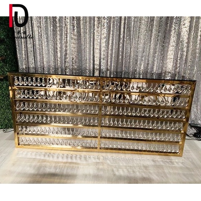 Illumination lighten up silver color metal rectangular led bar counter