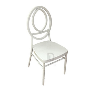 modern outdoor and indoor white chiavari stackable metal wedding banquet event chair for events