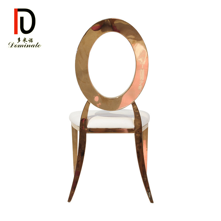 Wholesale Stacking Hotel Restaurant Dining Silver Gold  Wedding Rental Infiniti Stainless Steel Party Chair for Event