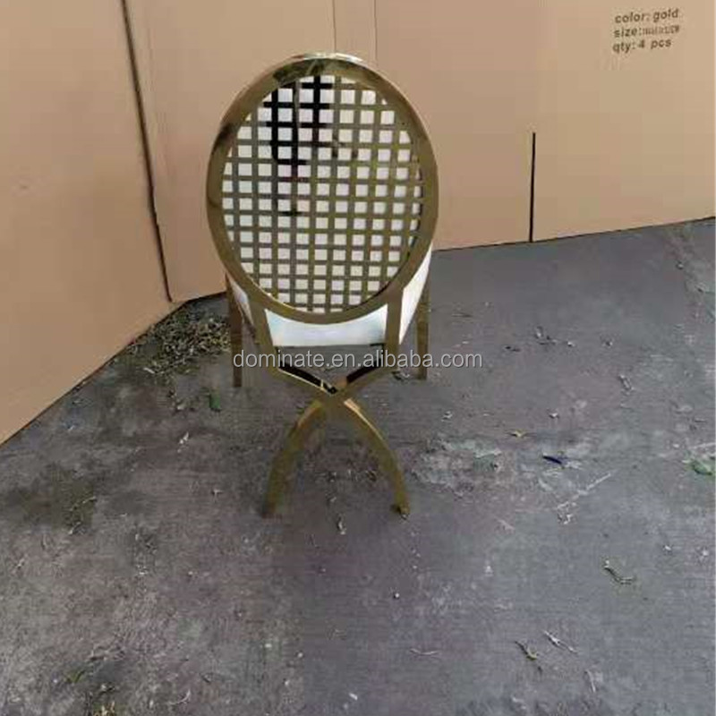 2020 inventory bride and groom titanium golden stainless steel wedding chair