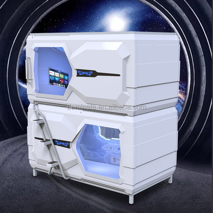 Hot sale single double soundproof capsule hotel bunk bed capsule beds sleeping pods