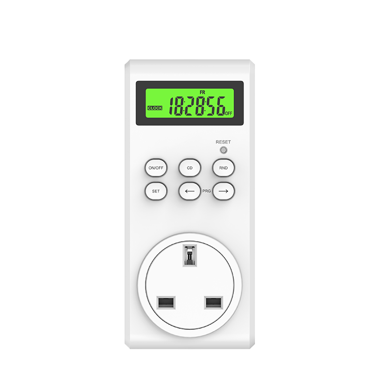 Beautiful Electronic Digital Weekly Timer Switch Socket with UK Plug Socket 19 Program Timer