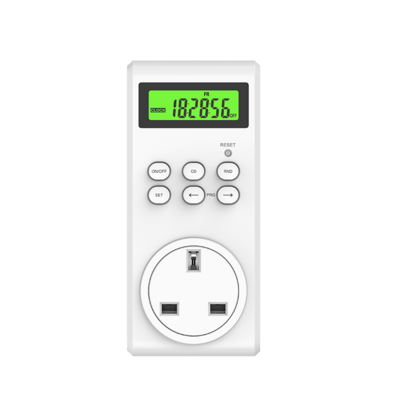 Beautiful Electronic Digital Weekly Timer Switch Socket with UK Plug Socket 19 Program Timer