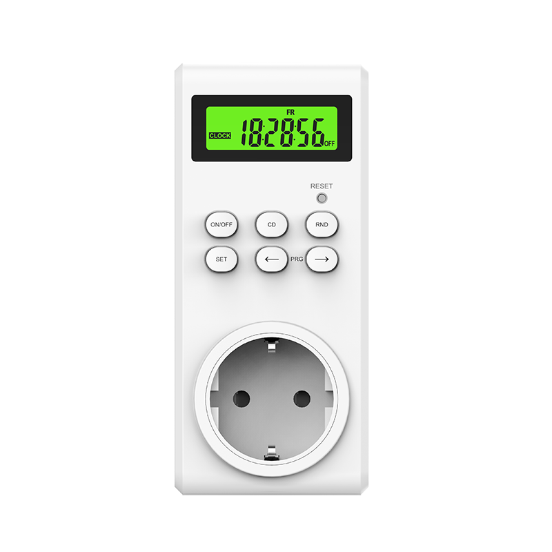 24 Hour Countdown Timer Switch With Digital LCD Display and Green Backlight