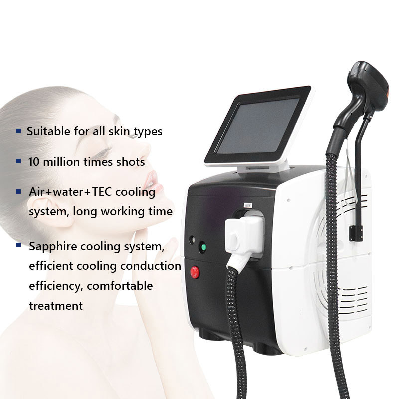 ice titanium hair laser diode electrolysis depilation laser diodo lazer removal machine 808nm 810nm for face and body