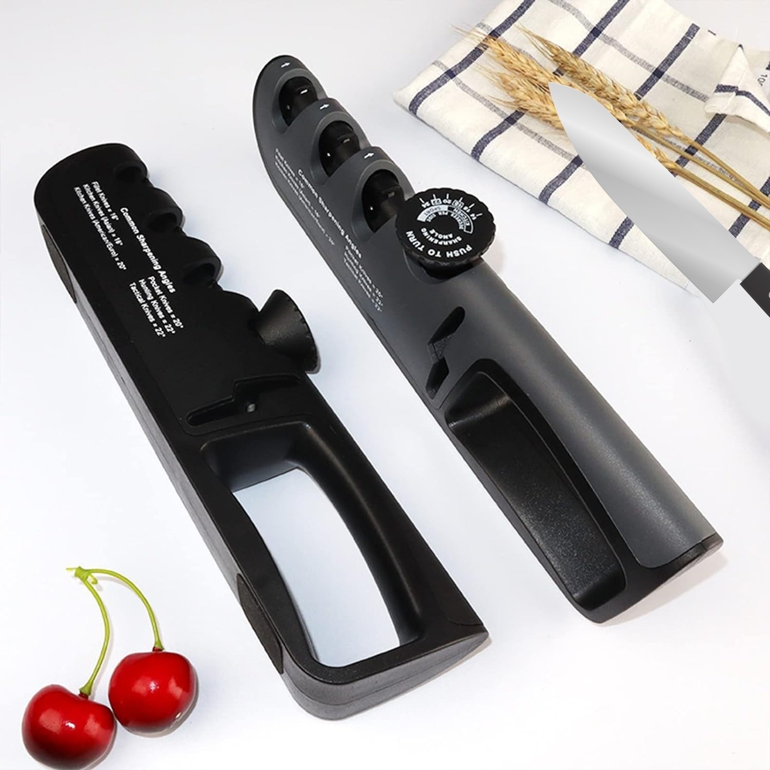 High Quality Knife Sharpener 3-Slot Kitchen Professional Rolling Knives Sharpener Grinder Fast Sharpening Tool