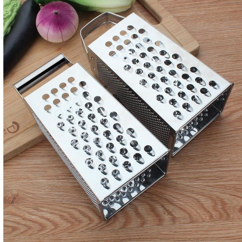 Multifunction Box Grater Stainless Steel 4 Sides Vegetable Cheese Ginger Nutmeg Shredder Potato Manual Hand Slicer Grater