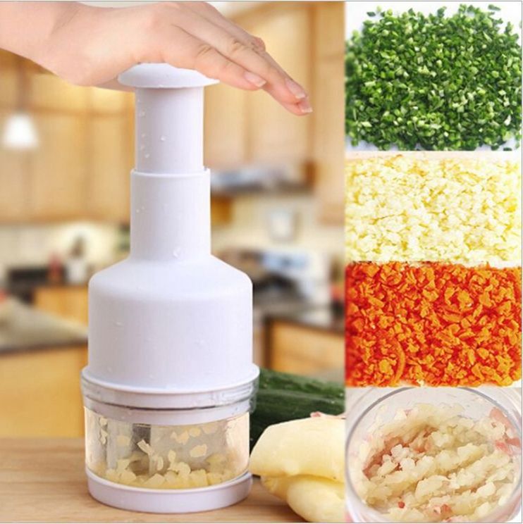 Kitchen Accessories Household Multifunction Stainless Steel Blade Manual Hand Press Garlic Vegetable Onion Chopper