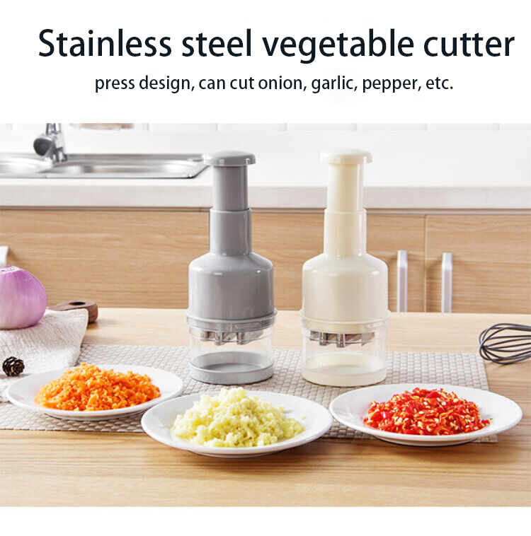 Kitchen Accessories Household Multifunction Stainless Steel Blade Manual Hand Press Garlic Vegetable Onion Chopper