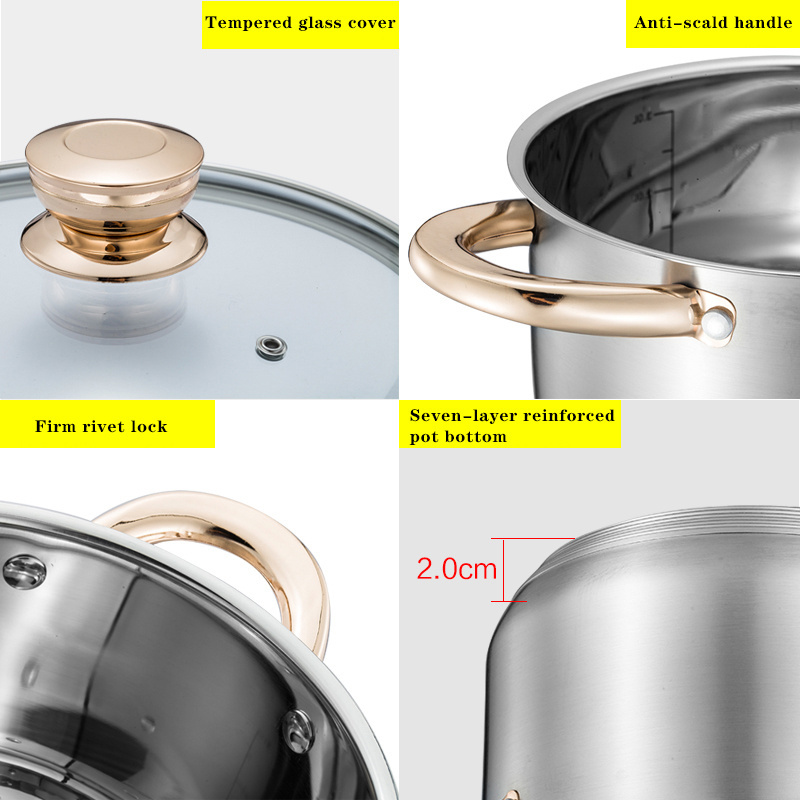 Hot Sale cooking pot 10pcs stainless steel cookware set