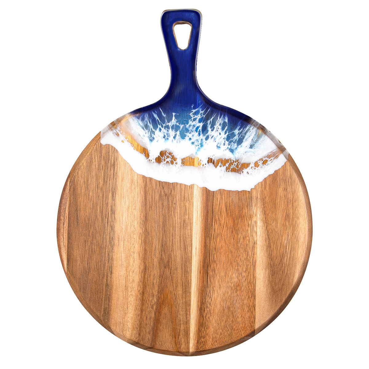 Good Quality Epoxy Resin Cheese Cutting Board Wood Bulk Wooden Ocean Beach Charcuterie Chopping Boards With Handle