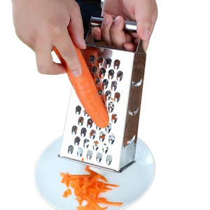 Multifunction Box Grater Stainless Steel 4 Sides Vegetable Cheese Ginger Nutmeg Shredder Potato Manual Hand Slicer Grater