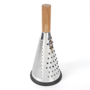 3 Sides Cone Shape Cheese Vegetable Fruit Food Mini Multi Grater Slicer With Non-Slip Grip Handle For Kitchen