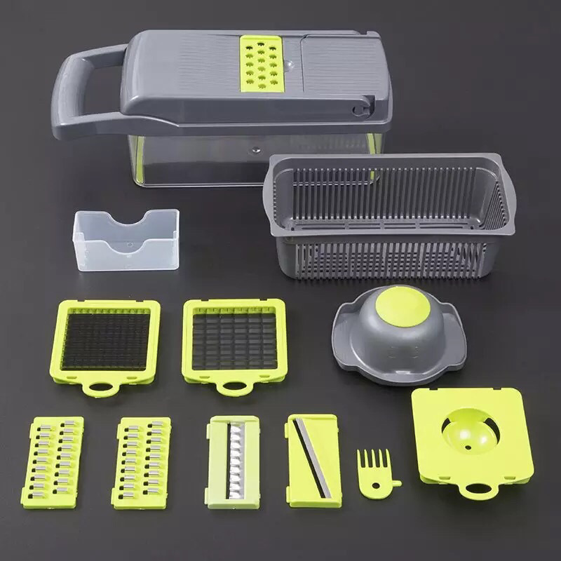 Hot Sale 9-in-1 Vegetable Chopper Mandoline Onion Slicer Cutter Multi-functional Hand Held Vegetable Chopper Onion Cutter