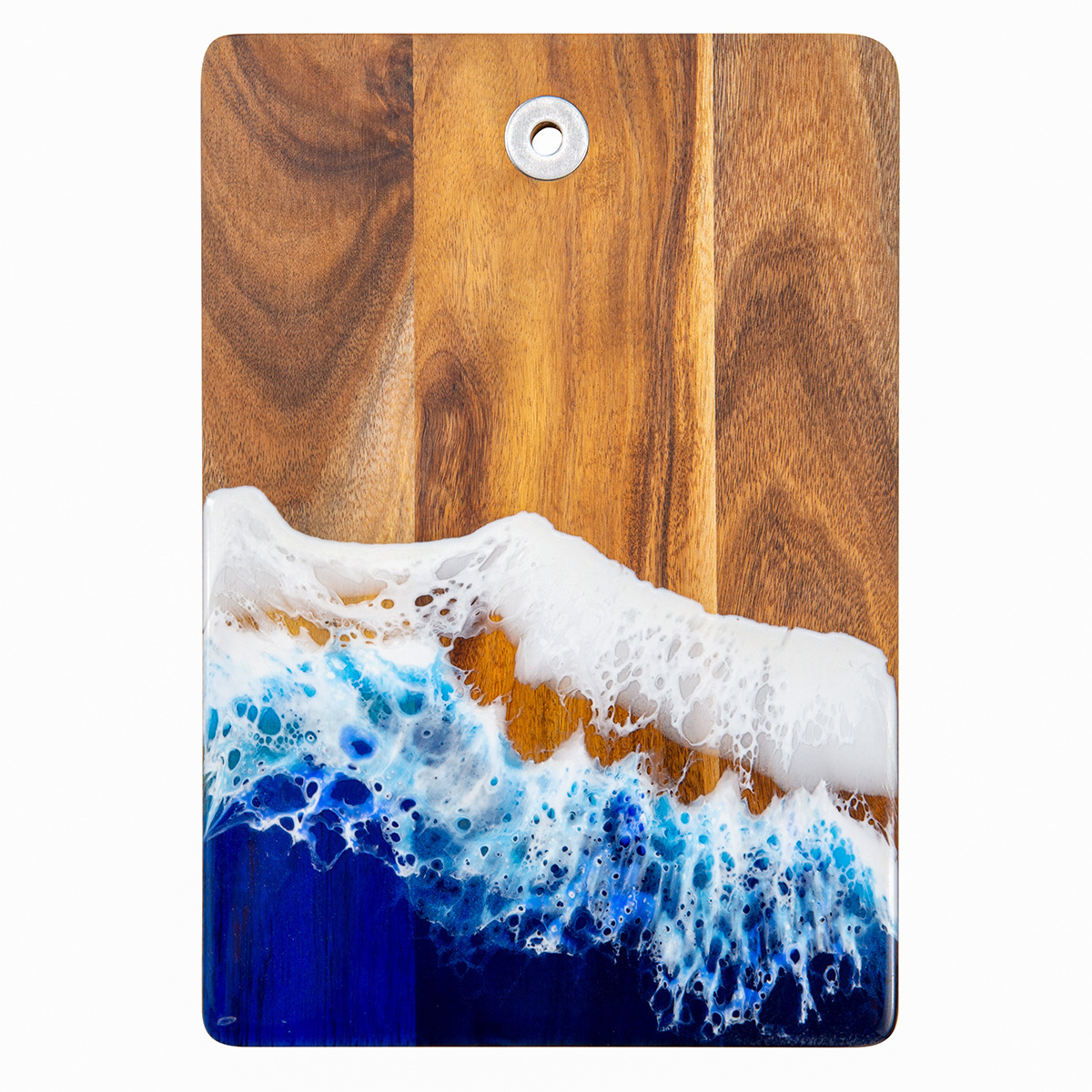 Good Quality Epoxy Resin Cheese Cutting Board Wood Bulk Wooden Ocean Beach Charcuterie Chopping Boards With Handle