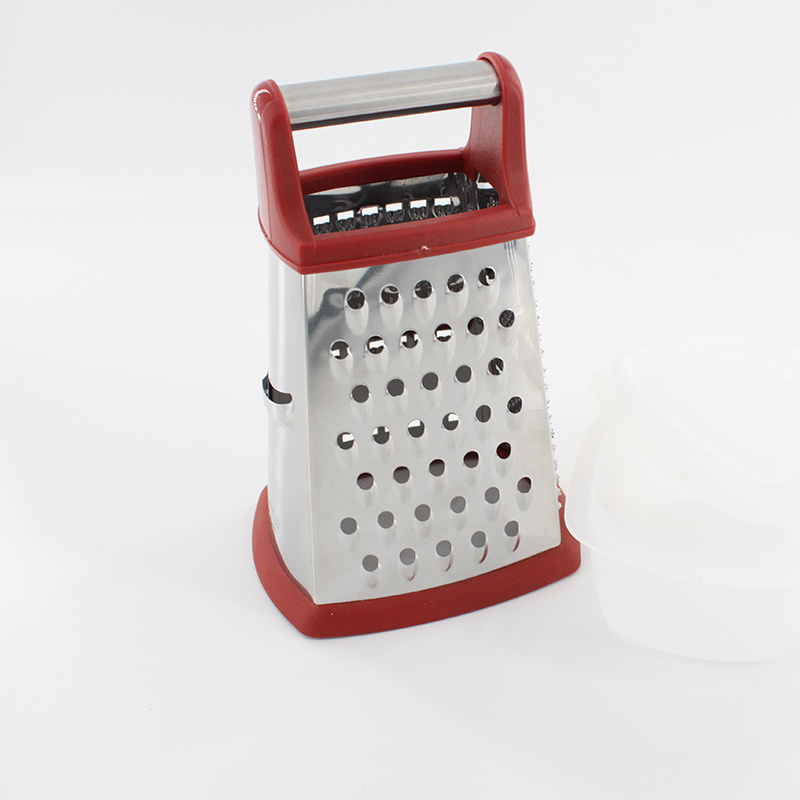 4 Sides Multi-functional Stainless Steel Vegetable Fruit Cheese kitchen Graters Grater with Container