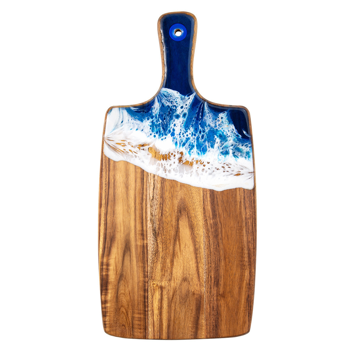 Good Quality Epoxy Resin Cheese Cutting Board Wood Bulk Wooden Ocean Beach Charcuterie Chopping Boards With Handle