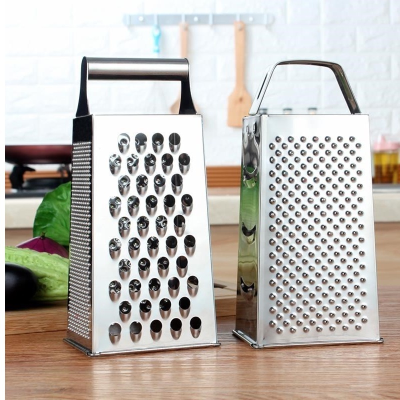 Multifunction Box Grater Stainless Steel 4 Sides Vegetable Cheese Ginger Nutmeg Shredder Potato Manual Hand Slicer Grater