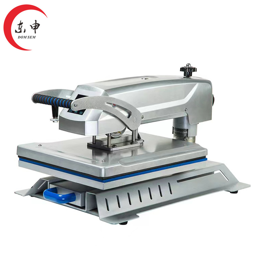 New design t-shirt/shoes/bags printing sublimation heat press machine with swing away w/pull-out drawer