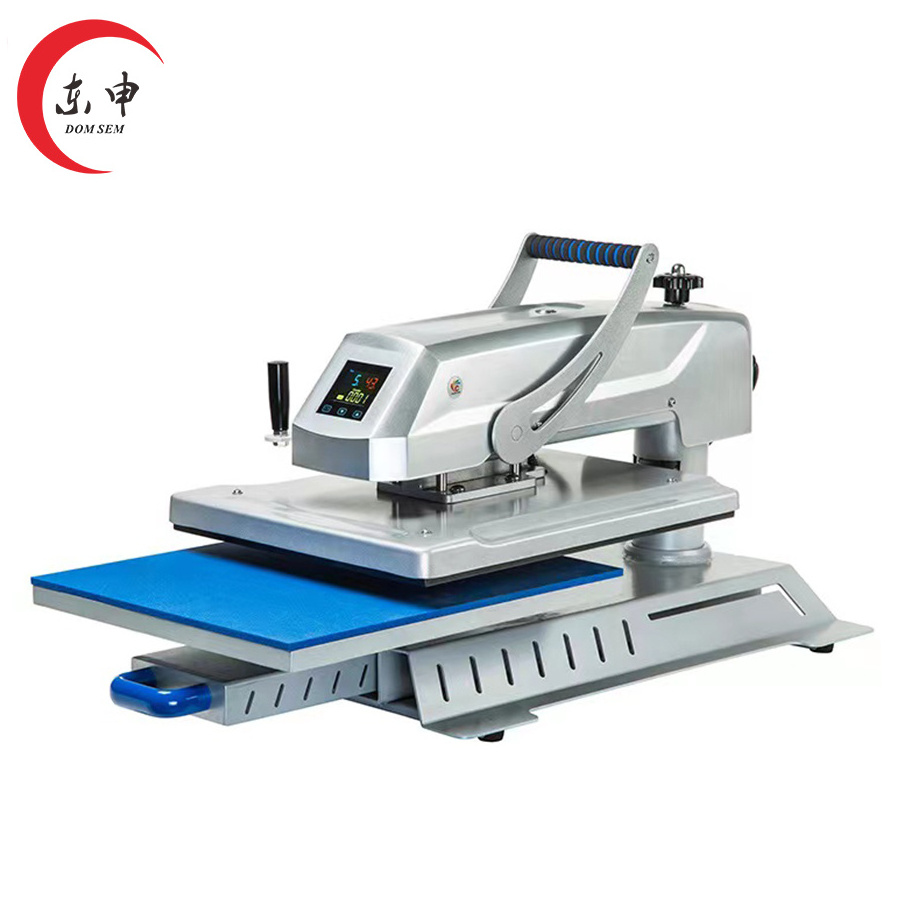 New design t-shirt/shoes/bags printing sublimation heat press machine with swing away w/pull-out drawer