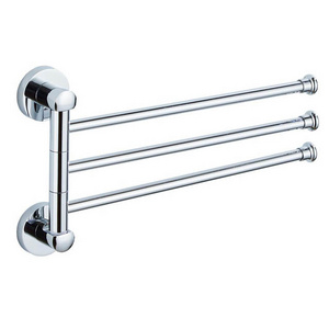 Stainless Steel 304 wall mounted  Bathroom 3-Bar Folding Towel Rack Rotating Towel Rack