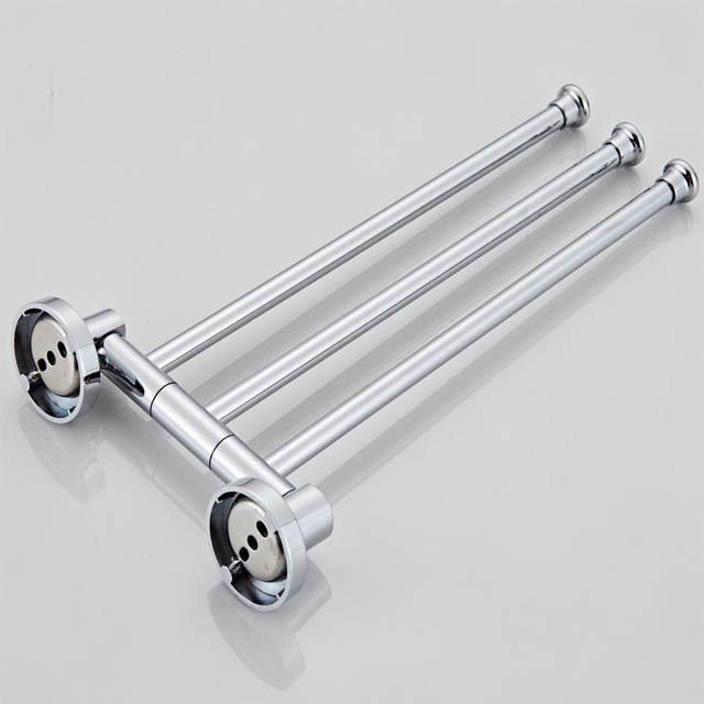 Stainless Steel 304 wall mounted  Bathroom 3-Bar Folding Towel Rack Rotating Towel Rack