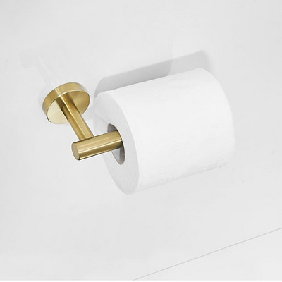 Bathroom Hardware Set, Brushed  gold Stainless Steel  towel bar cloth hook and paper towel roll  holder Wall Mounted Set