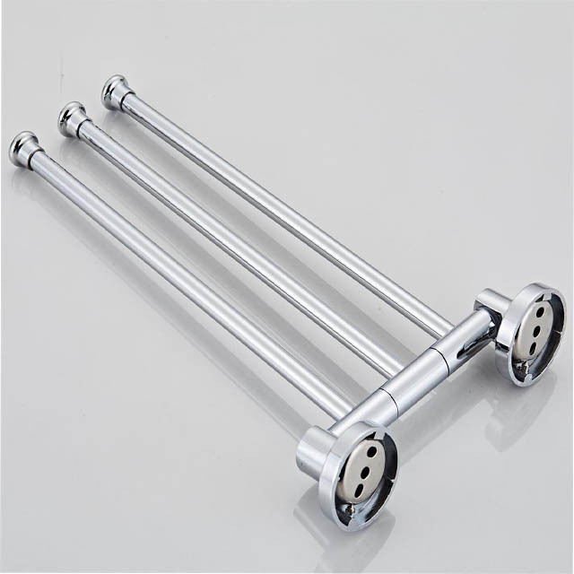 Stainless Steel 304 wall mounted  Bathroom 3-Bar Folding Towel Rack Rotating Towel Rack