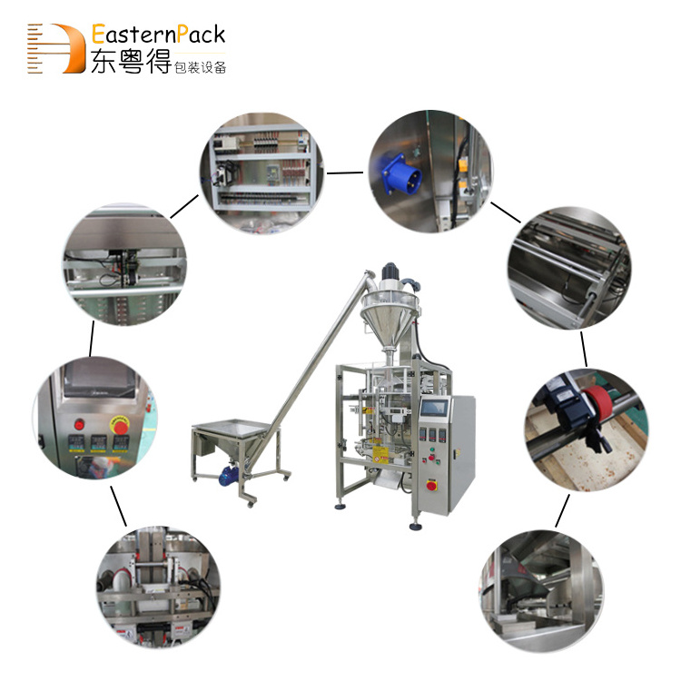 Automatic horizontal sealing filling packaging 1 kg sachet pouch mdp spices powder frozen food powder packing machine