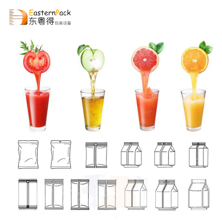 Fully automatic weighing filling Vertical packaging liquid peanut butter honey spoon sachet honey packing machine