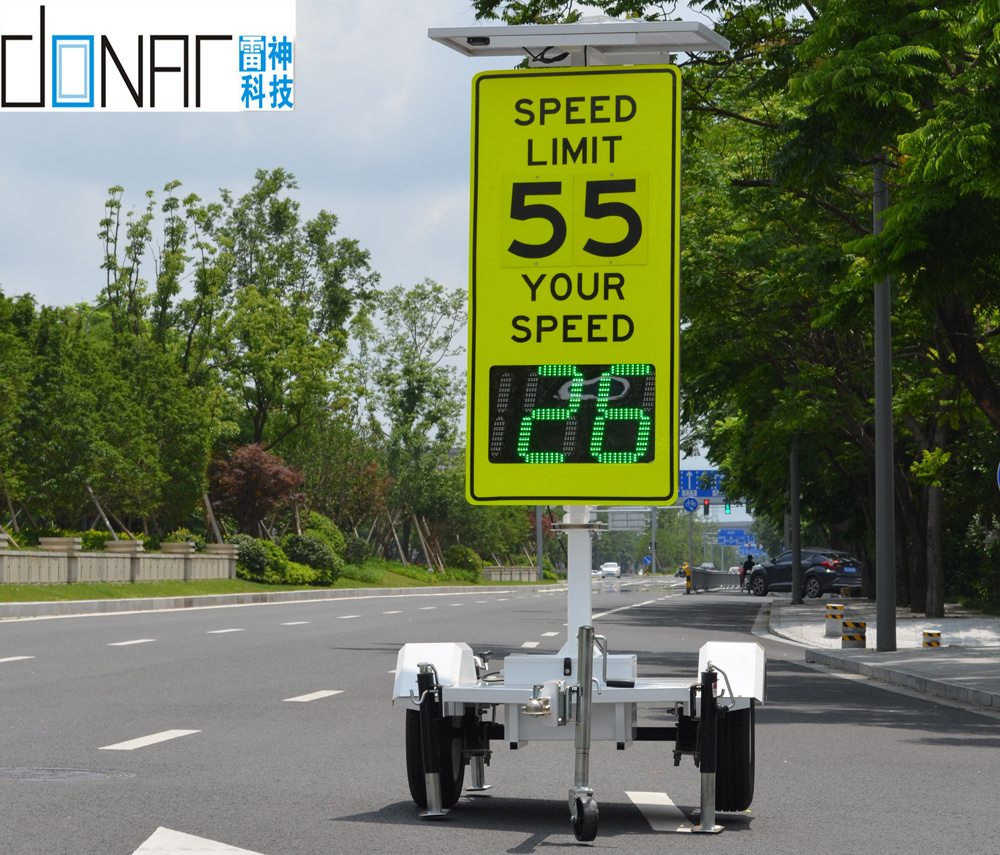 Movable Solar Powered Radar Speed Sign with Trailer