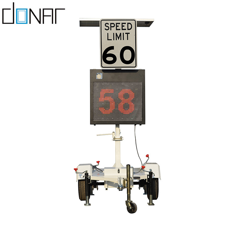 Movable Solar Powered Radar Speed Sign with Trailer