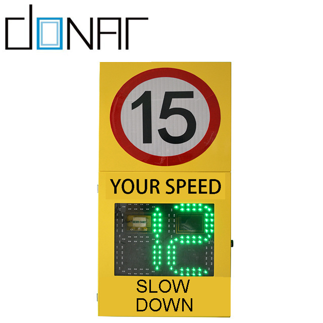 Solar power led outdoor radar speed sign used for speed detect with speed feedback sign smile and cry face display