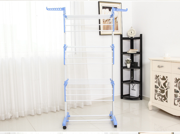 Spiral Clothes Display Rack / Metal Hanging Garment Tripod Clothes Drying Rack Garment Portable Fold