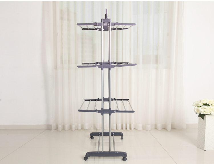 Double Pole Hanging Clothes Rack Metal Garment Rack Hanger Clothes Display Wall Rack For Garment Store