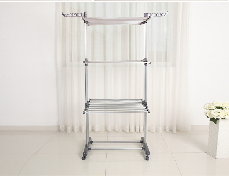 Spiral Clothes Display Rack / Metal Hanging Garment Tripod Clothes Drying Rack Garment Portable Fold