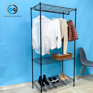 Adjustable Organiser Wardrobe Clothes Organizer Bedroom Closet Shelving Storage Rack Wire Shelf