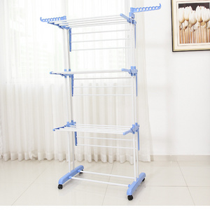 Spiral Clothes Display Rack / Metal Hanging Garment Tripod Clothes Drying Rack Garment Portable Fold