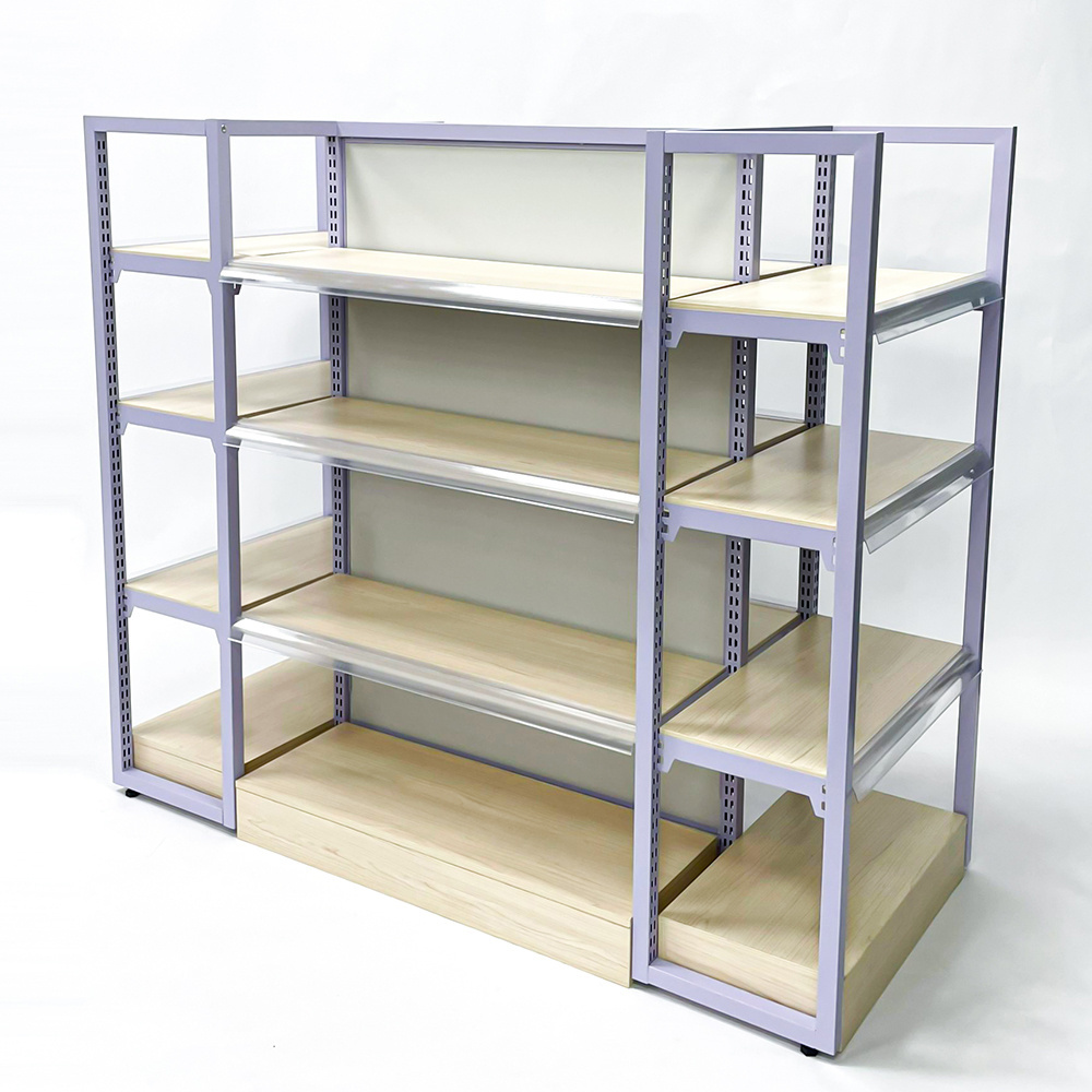 Wooden Supermarket Shelves Display Racks and Shelves Light-duty store display