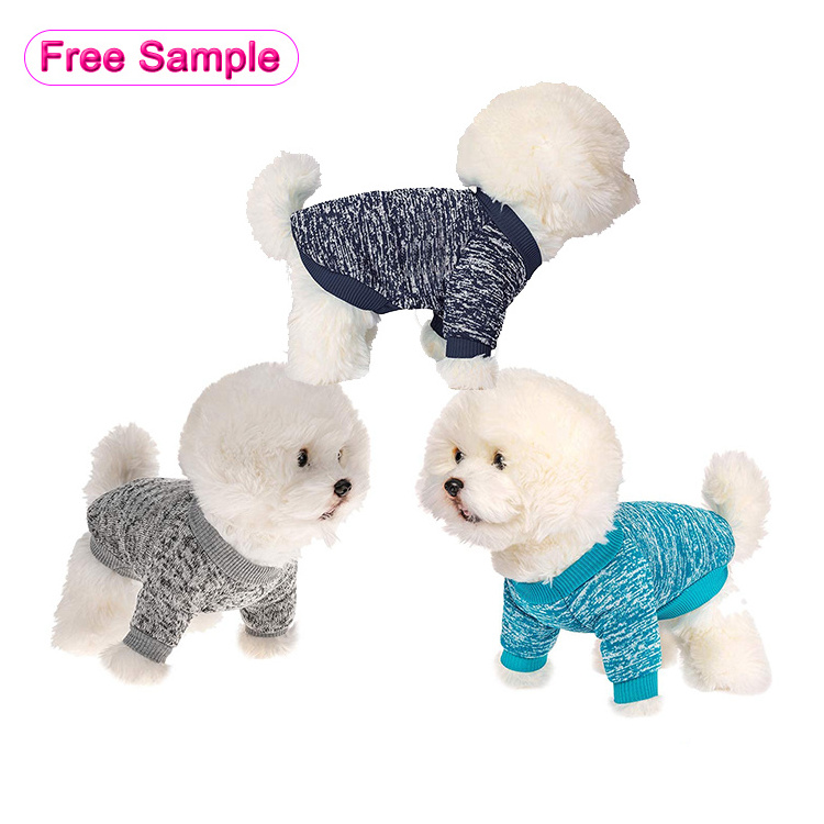 Wholesale Customize Dog Clothes Spring Fall Winter Velvet Velour Fashion Knitted Basic Dog Hoodie Pet Clothing