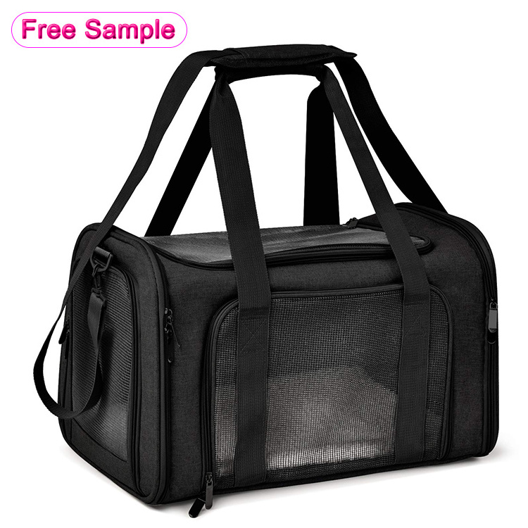 Portable Cat Carrier Airline Approved Soft Foldable Dog Bag Collapsible Pet Carrier