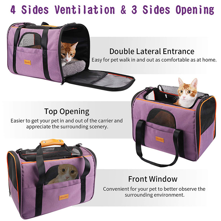 Airline Approved Luxury Puppy Travel Carry Bag Cat Dog Carrier For Pet