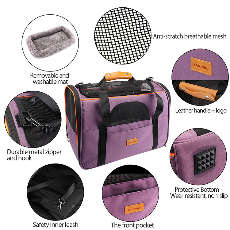 Airline Approved Luxury Puppy Travel Carry Bag Cat Dog Carrier For Pet