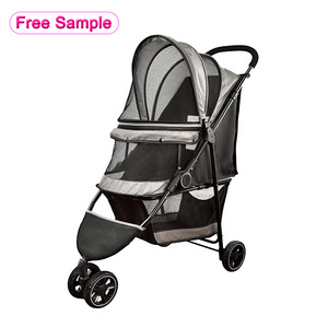 Pram With Table Cheap 3 Wheels Small Medium Large Two Cat Carriers Pet Trolley Dog Stroller for Dogs