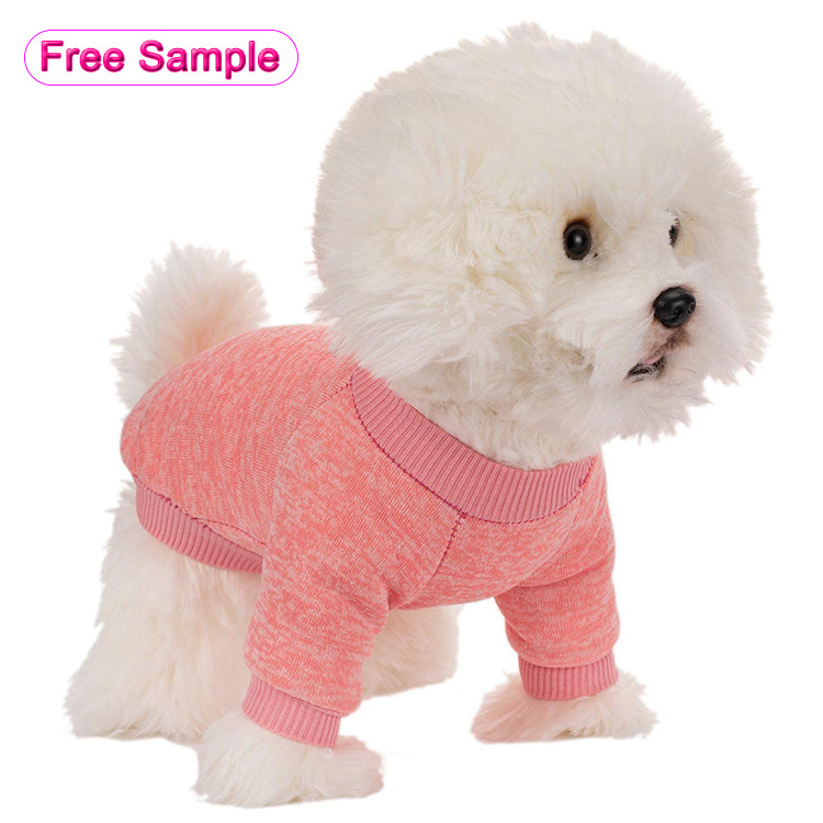 Wholesale Customize Dog Clothes Spring Fall Winter Velvet Velour Fashion Knitted Basic Dog Hoodie Pet Clothing