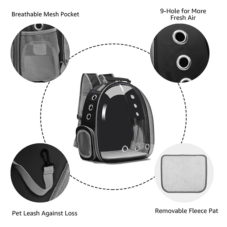 Travel Outdoor Portable Transparent Capsule Expandable Bubble Breathable Shoulder Bag Pet Carrier Cat Backpack for Cats